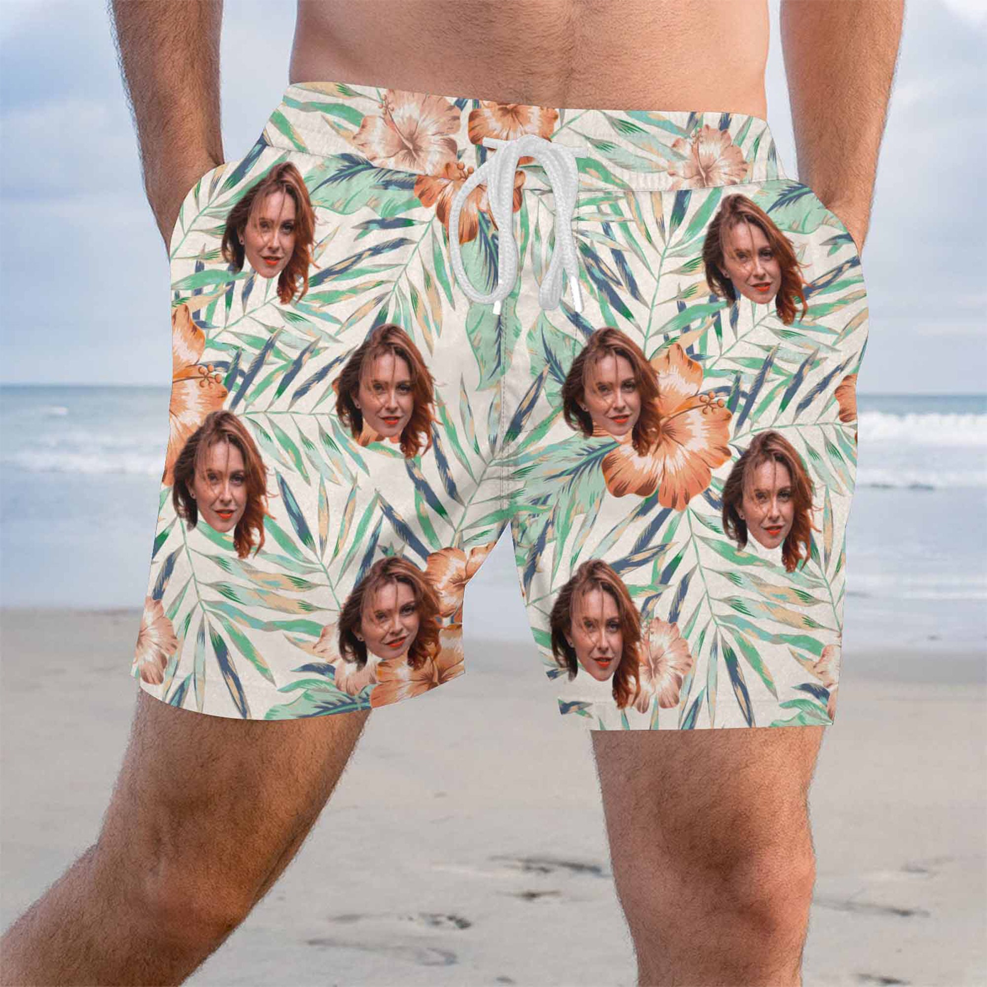 Tropical Flower Men Bathing Suit Personalized Men Swimwear Etsy