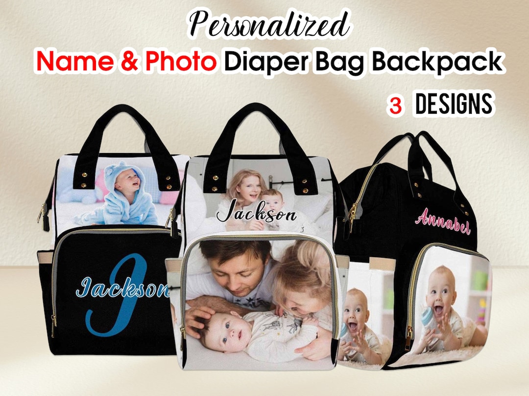 Custom Photo/name Diaper Bag Custom Large Diaper Bag for Etsy