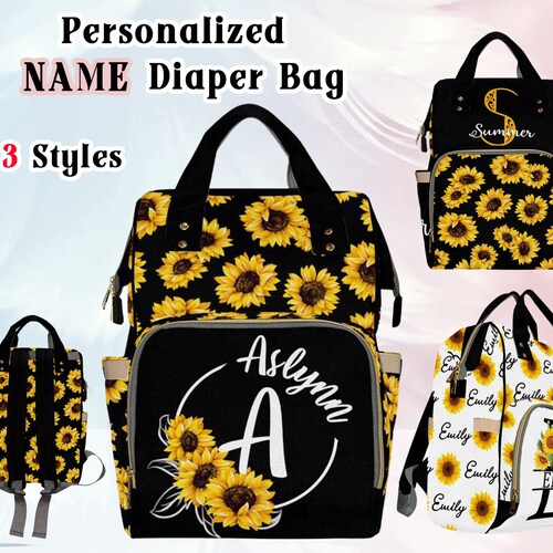 Personalized Diaper Bag Custom Name Diaper Backpack Baby Etsy