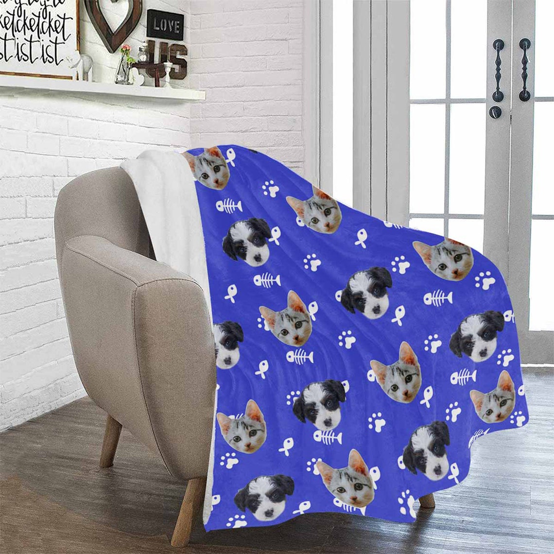 Dog Blanket Throw Dog Blanket Pet Fleece Blanket Etsy