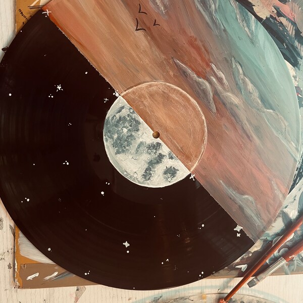 Painted Record Etsy