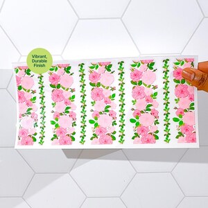 UV DTF 16oz Cup Wrap, Pink Wild Rose, Ready to Apply