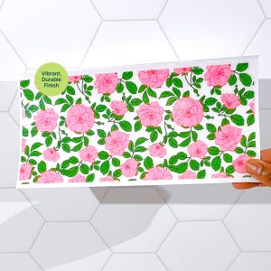 UV DTF 16oz Cup Wrap, Pink Wild Rose, Ready to Apply