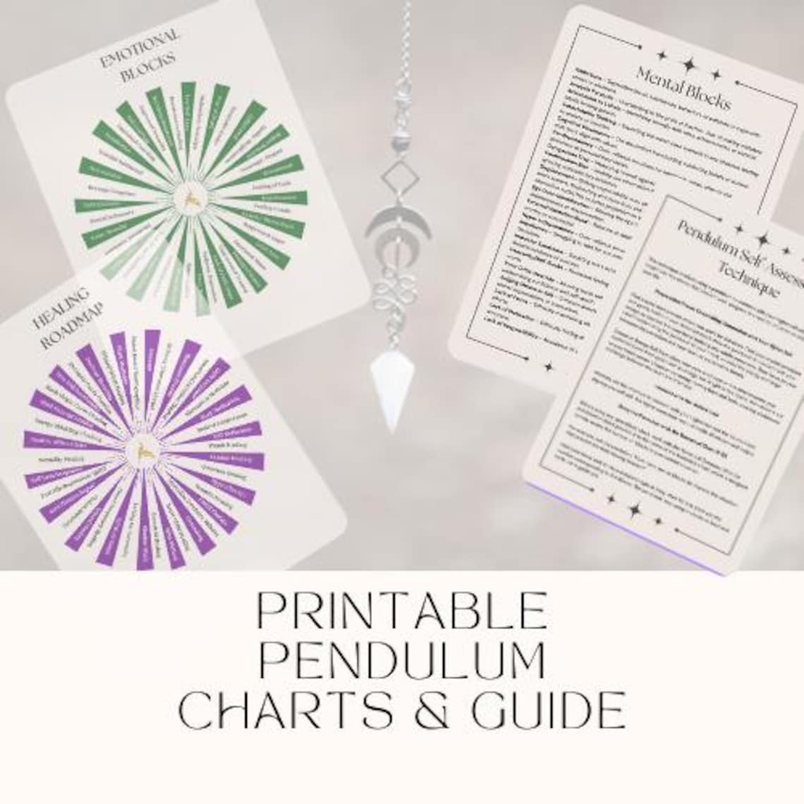 PRINTABLE PENDULUM CHARTS for Beginners and Spiritual Coaches - Etsy