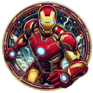 PNG IronHero clipart Mcu Superheroes Splash aquarel digitale poster ontwerpbestand voor sublimatie kunst download verjaardag transparant shirt