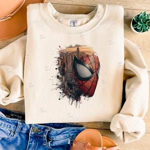 PNG Spiderman Kopf Clipart Peter Parker Mcu Superheroes City Doppelbelichtung Digitale Designdatei für die Sublimation von Tshirt Mug Tumbler Wall Art