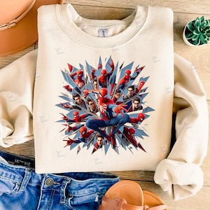 Spiderman PNG Clipart Spiegel Fragmentierung Peter Parker Mcu Superhelden Digitales Design PNG-Datei für Sublimation Tshirt Becher Tumbler Wandkunst