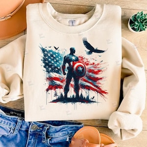 Captain America PNG clipart Mcu Supereroi Splash Acquerello Poster digitale design file PNG per sublimazione Arte Scarica Compleanno Maglietta Tazza