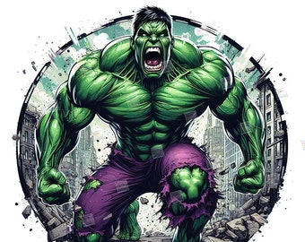 Hulk PNG Clipart Mcu Superhelden Splash Aquarell Digitale Datei für Sublimationskunst Tshirt Becher Wandkunst Becher Poster Aufkleber Geschenk Design