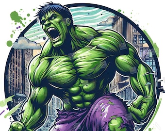 Hulk PNG Clipart Mcu Superhelden Splash Aquarell Digitales Poster Design PNG Datei für die Sublimation Kunst Tshirt Becher Wand Kunst Poster Geschenk Design