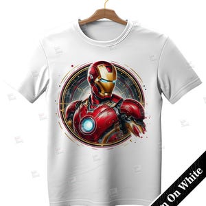 Iron man clipart, Watercolor Digital Poster design PNG file for sublimation, Superhero Art,Digital Download, Birthday, Transparent background