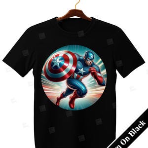 PNG Captain America art comic book style action hero shield PNG for sublimation Superhero Art Print Tshirt Mug Design Wall Art Stickers Tumbler Clipart Halloween Christmas New year card making designs gift ideas Digital Download Birthday Transparent