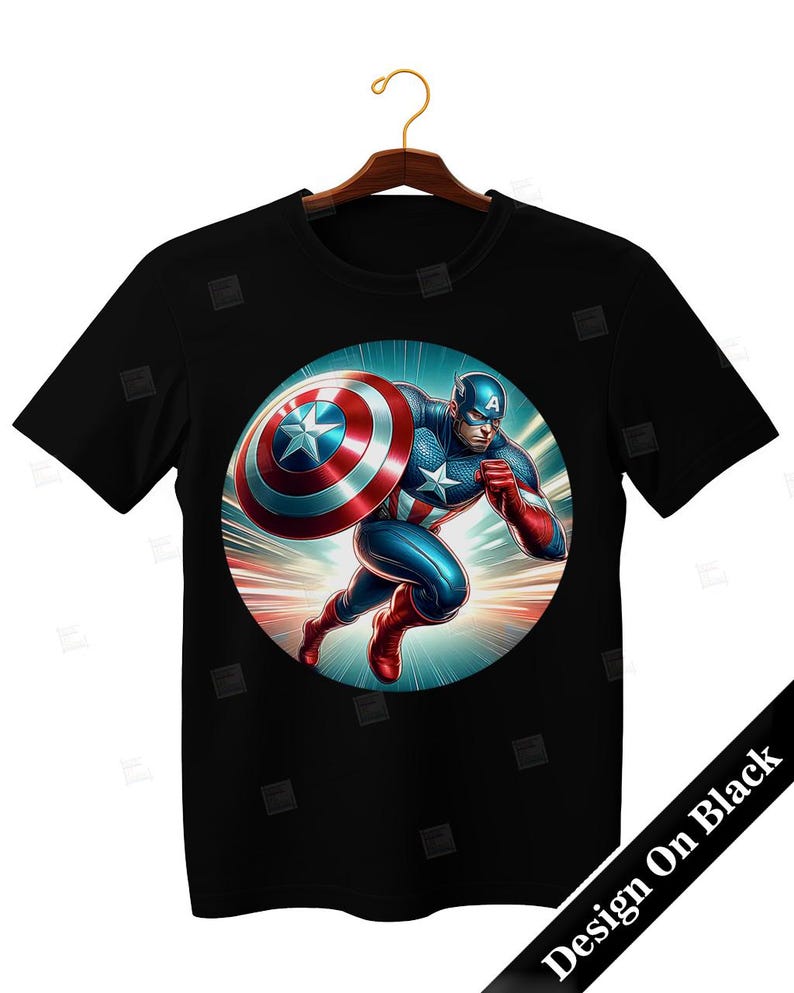 PNG Captain America art comic book style action hero shield PNG for sublimation Superhero Art Print Tshirt Mug Design Wall Art Stickers Tumbler Clipart Halloween Christmas New year card making designs gift ideas Digital Download Birthday Transparent