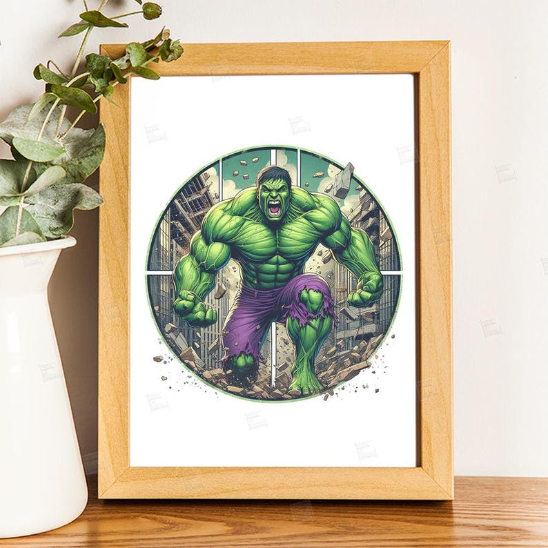 Hulk clipart, Watercolor Digital Poster design PNG file for sublimation, Superhero Art,Digital Download, Birthday, Transparent background