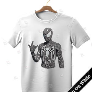 Black Spiderman Symbol PNG clipart, Peter Parker Mcu Superheroes Splash Double Exposure Digital Poster design  PNG file for sublimation, 300DPI High Resolution, Instant Digital PNG Download, Superhero Party decoration, Tshirt, Mug designs,