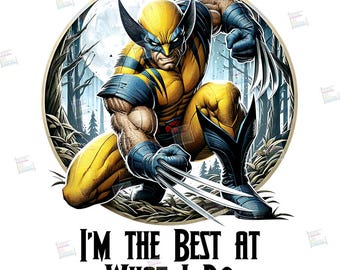 PNG Xmen Wolverine Clipart Logan Mcu Superheroes Watercolor Digital File for sublimation Tshirt Mug Wall Art Tumbler Poster Sticker Design