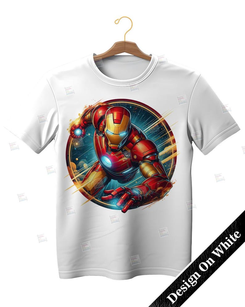 Iron man clipart, Watercolor Digital Poster design PNG file for sublimation, Superhero Art,Digital Download, Birthday, Transparent background