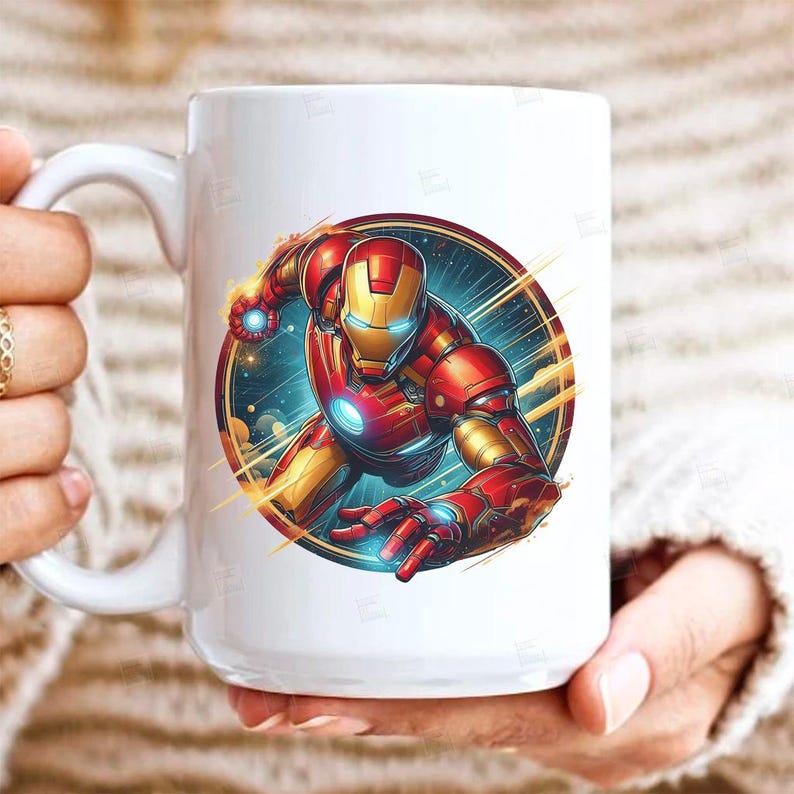 Iron man clipart, Watercolor Digital Poster design PNG file for sublimation, Superhero Art,Digital Download, Birthday, Transparent background