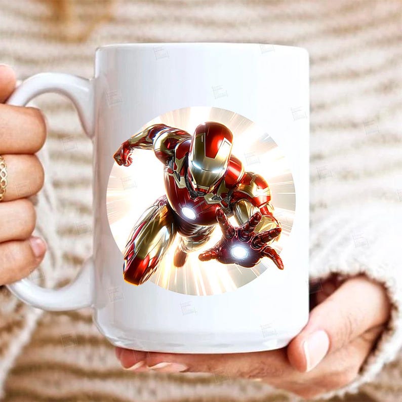 PNG Iron Man clipart art comic style action hero shield PNG for sublimation Superhero Art Print Tshirt Mug Design Wall Art Stickers Tumbler Clipart Halloween Christmas New year card making designs gift ideas Digital Download Birthday Transparent