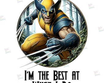 PNG Xmen Wolverine Clipart Logan Mcu Superheroes Watercolor Digital File for sublimation Tshirt Mug Wall Art Tumbler Poster Sticker Design