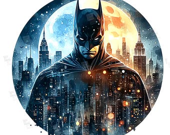 PNG Superhero City Clipart printable Halloween city hero mask design file for sublimation Art Birthday Shirt Mug Tumbler Sticker WreathSign