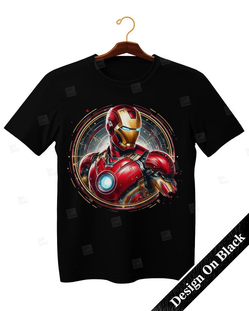 Iron man clipart, Watercolor Digital Poster design PNG file for sublimation, Superhero Art,Digital Download, Birthday, Transparent background