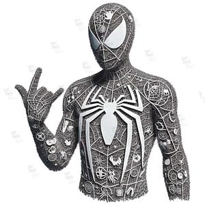 Black Spiderman Symbol PNG clipart, Peter Parker Mcu Superheroes Splash Double Exposure Digital Poster design  PNG file for sublimation, 300DPI High Resolution, Instant Digital PNG Download, Superhero Party decoration, Tshirt, Mug designs,