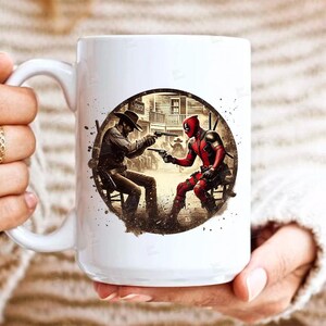 PNG Deadpool Vintage Western Cowboy clipart Splash Digital Poster design PNG file for sublimation TShirt Mug Tumbler Wall Art Gift Instant