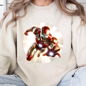 PNG Iron Man clipart art comic style action hero shield PNG for sublimation Superhero Art Print Tshirt Mug Design Wall Art Stickers Tumbler Clipart Halloween Christmas New year card making designs gift ideas Digital Download Birthday Transparent