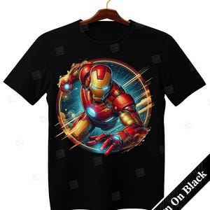 Iron man clipart, Watercolor Digital Poster design PNG file for sublimation, Superhero Art,Digital Download, Birthday, Transparent background