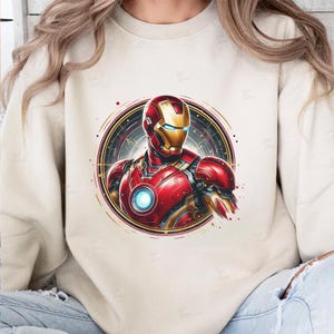 Iron man clipart, Watercolor Digital Poster design PNG file for sublimation, Superhero Art,Digital Download, Birthday, Transparent background