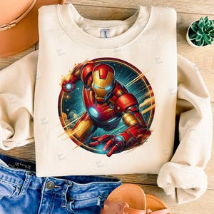 Iron man clipart, Watercolor Digital Poster design PNG file for sublimation, Superhero Art,Digital Download, Birthday, Transparent background