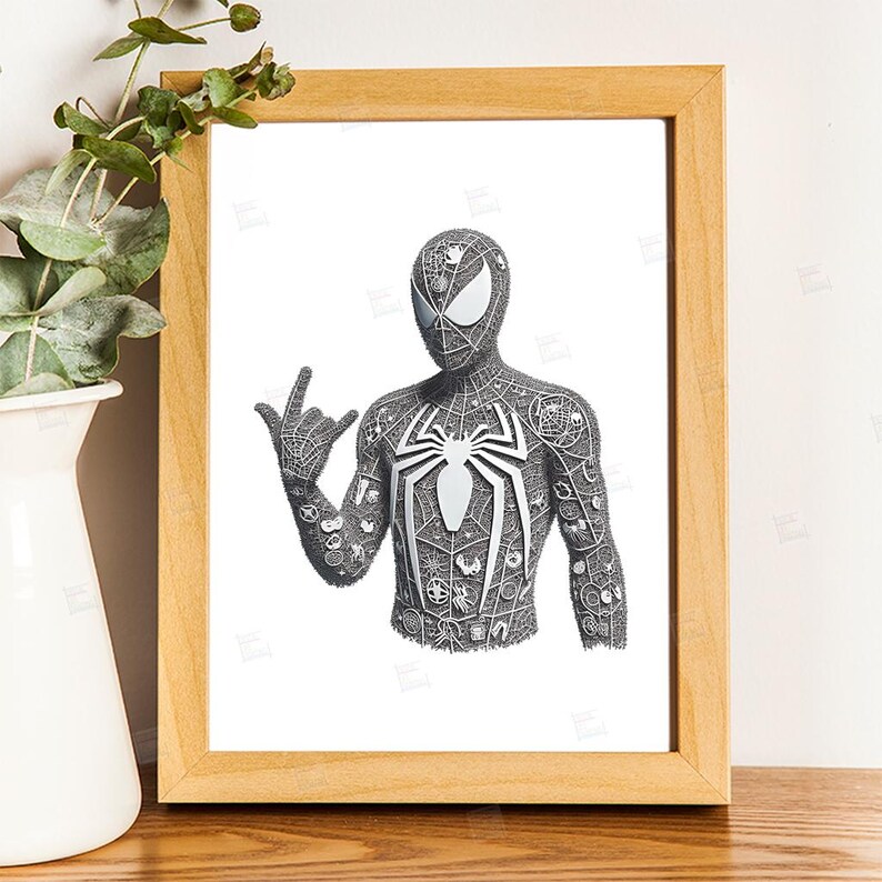 Black Spiderman Symbol PNG clipart, Peter Parker Mcu Superheroes Splash Double Exposure Digital Poster design  PNG file for sublimation, 300DPI High Resolution, Instant Digital PNG Download, Superhero Party decoration, Tshirt, Mug designs,