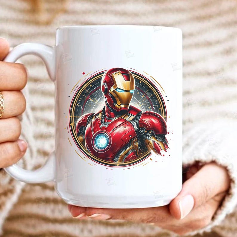 Iron man clipart, Watercolor Digital Poster design PNG file for sublimation, Superhero Art,Digital Download, Birthday, Transparent background