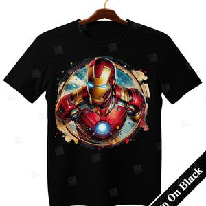 Iron man clipart, Watercolor Digital Poster design PNG file for sublimation, Superhero Art,Digital Download, Birthday, Transparent background