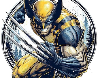 PNG Xmen Wolverine Clipart Logan Hugh Jackman Mcu Superheroes Splash Watercolor Digital design file for sublimation Tshirt Mug Tumbler Art