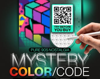 Libro de colorear por números de 50 píxeles: Nostalgia de los 90 / Mosaico misterioso para colorear para adultos / Descubre el divertido rompecabezas de píxeles / Descarga instantánea en PDF imprimible