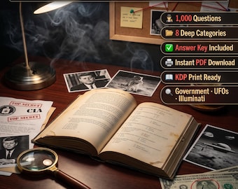 Conspiracy Theory Trivia Book| 1000 Questions, 8 Categories (PDF Download)