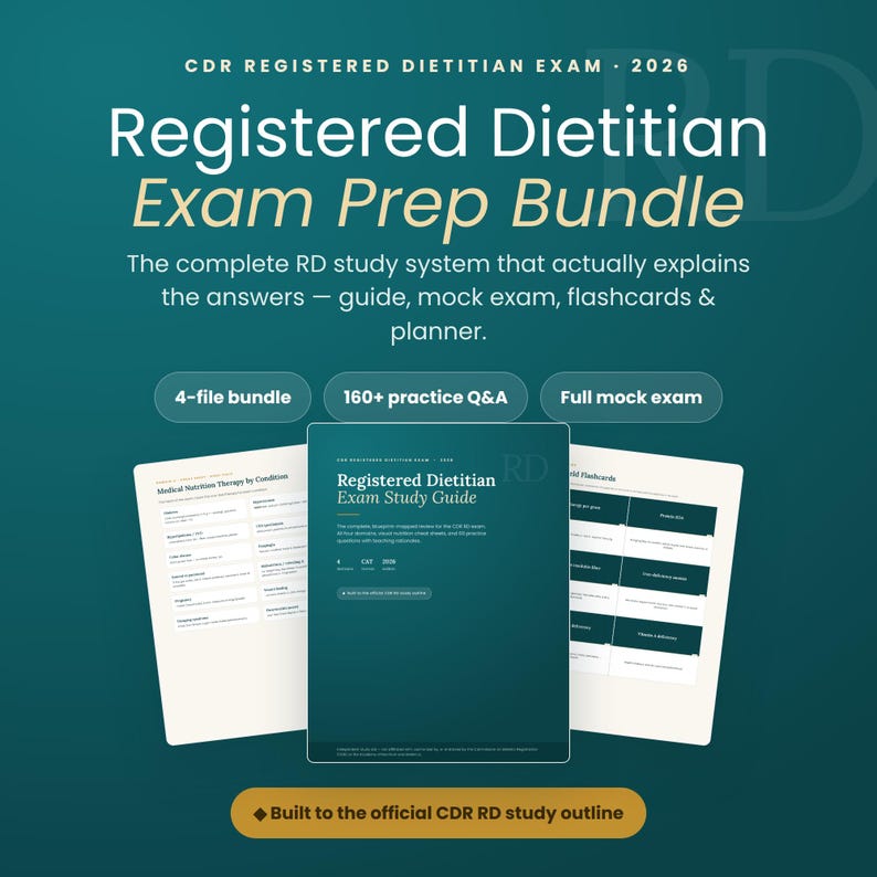 Registered Dietitian Exam Study Guide 2026 RD exam prep bundle cover