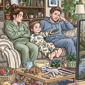 The Remote Control Power Struggle Coloring Book | Funny Couples Adult Coloring Pages|40 TV Humor Scenes | Marriage Gift | Printable Download image 8