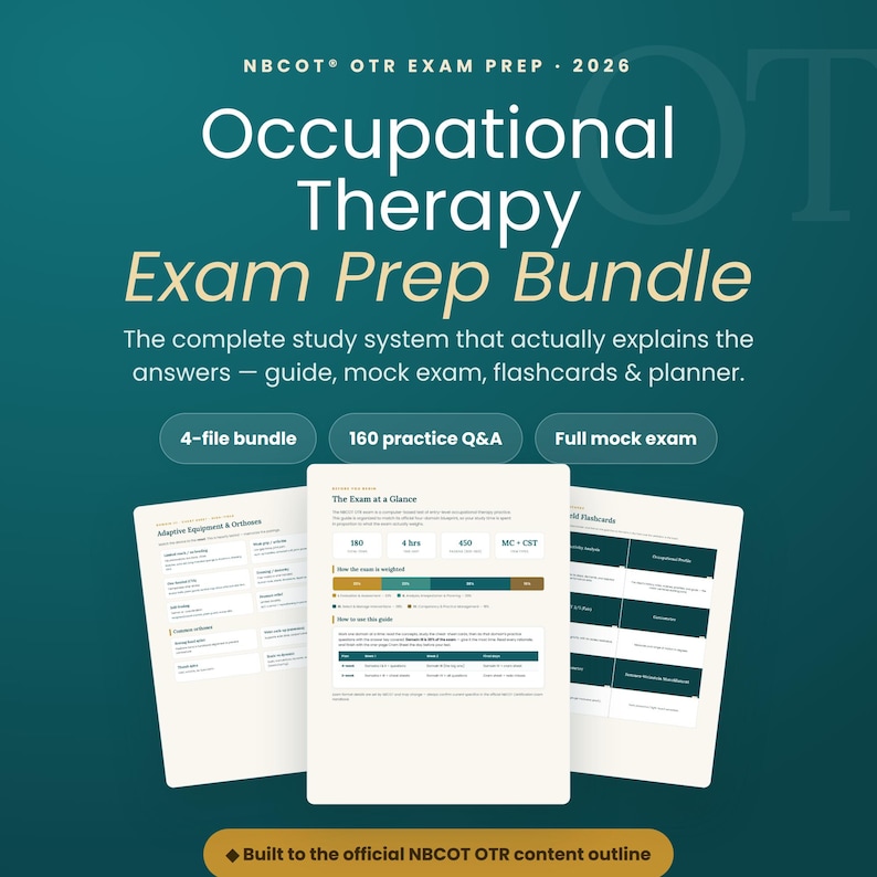 NBCOT Exam Prep Bundle 2026 OTR Occupational Therapy study guide cover
