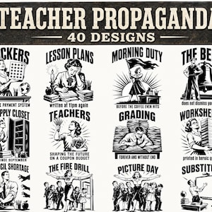 Funny Teacher SVG Bundle | Sarcastic Teacher Quotes Cut Files | 40 Designs | Teacher Appreciation | Back to School | Cricut | Commercial Use