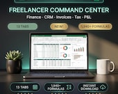 Freelancer Finance Spreadsheet CRM | Invoice Tracker Google Sheets Excel (Digital Download)