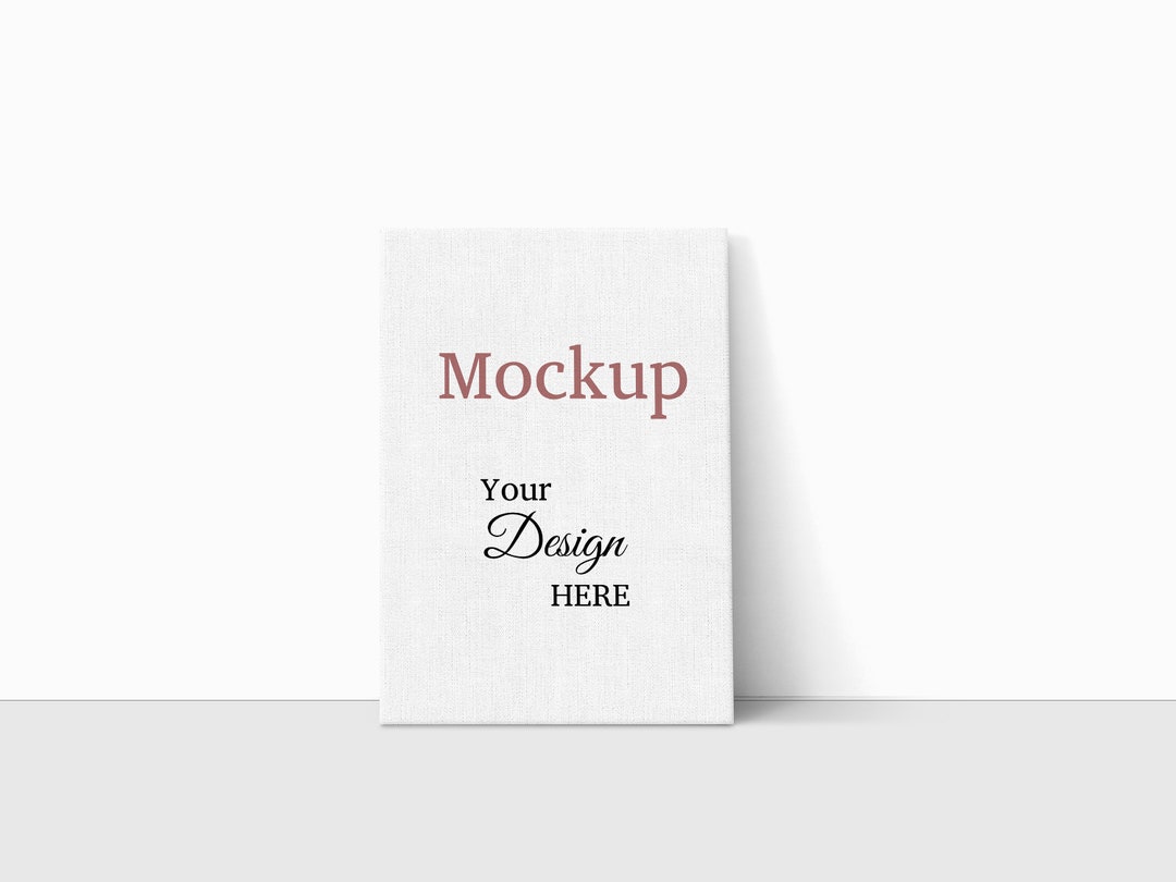 Blank Canvas Mockup, Canvas Mockups PSD, A2 Standing Canvas, Digital