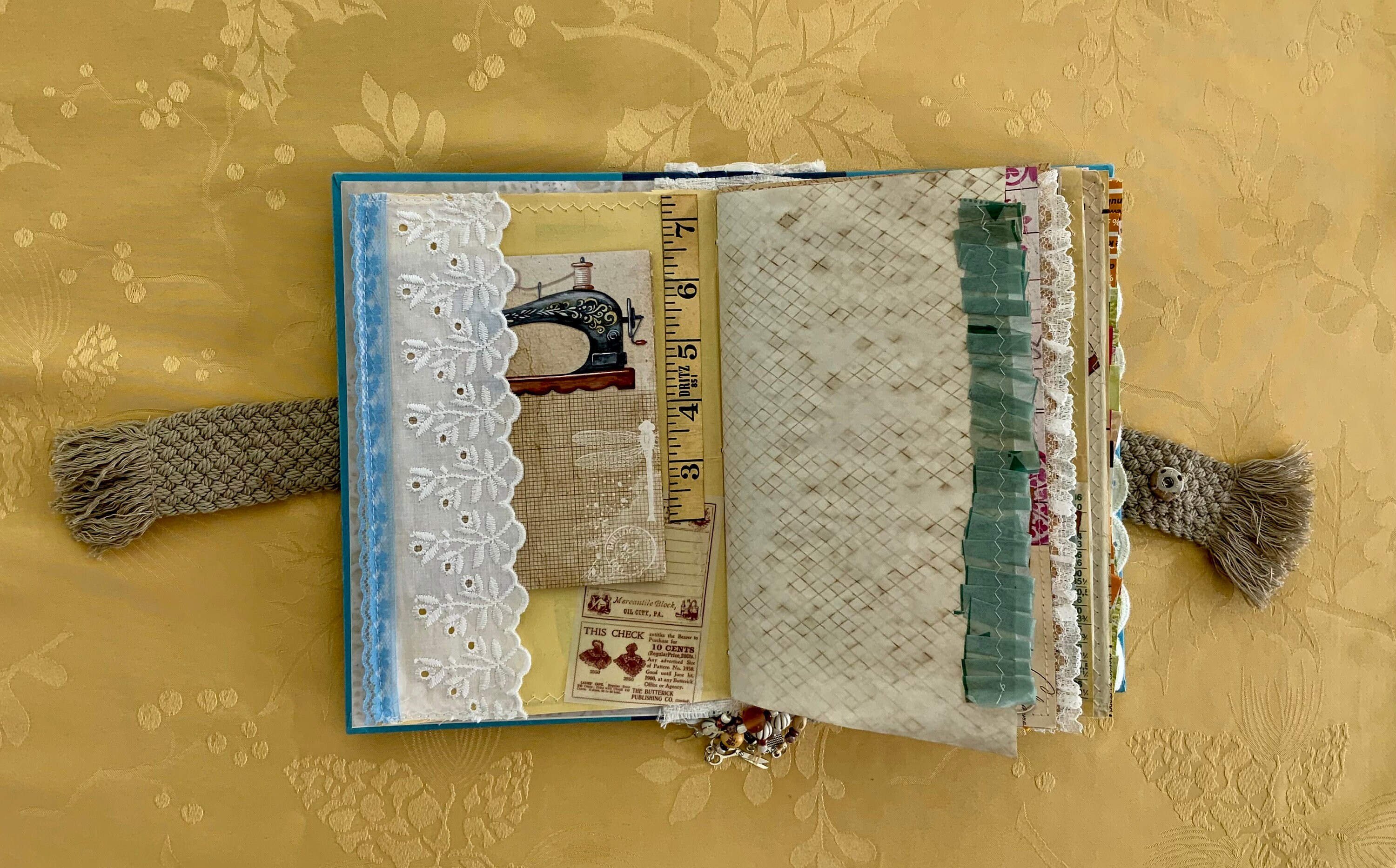 Vintage Sewing Theme Junk Journal Hard Cover Book for Sewing Etsy