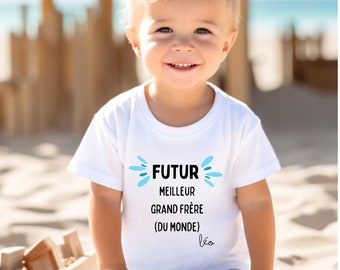 T-shirt Grand frère/grande soeur, tee shirt annonce naissance, tee shirt futur grand frère, future grande soeur/ annonce naissance maman