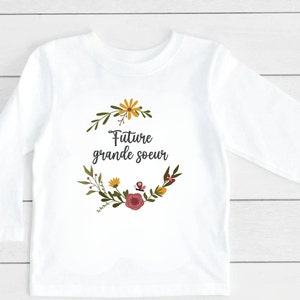 T-shirt Grand frère/grande soeur, tee shirt annonce naissance, tee shirt futur grand frère, future grande soeur/ annonce naissance maman image 3