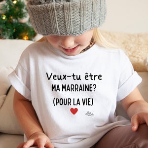 Collection marraine ou parrain t-shirt bébé et enfant cartes demande parrain marraine veux tu être mon parrainma marraine image 2