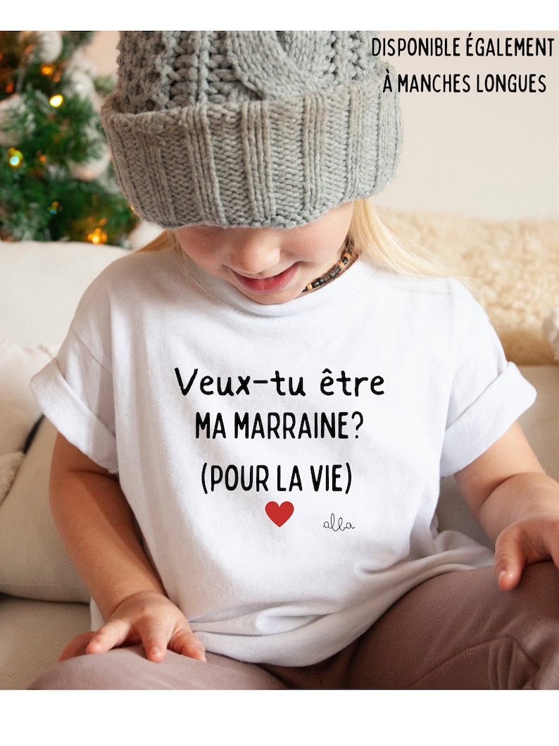 Collection marraine ou parrain t-shirt bébé et enfant cartes demande parrain marraine veux tu être mon parrainma marraine image 2