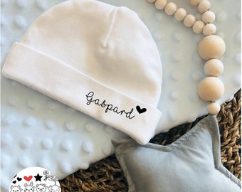 Cappello nascita bambino personalizzato/regalo fatto a mano